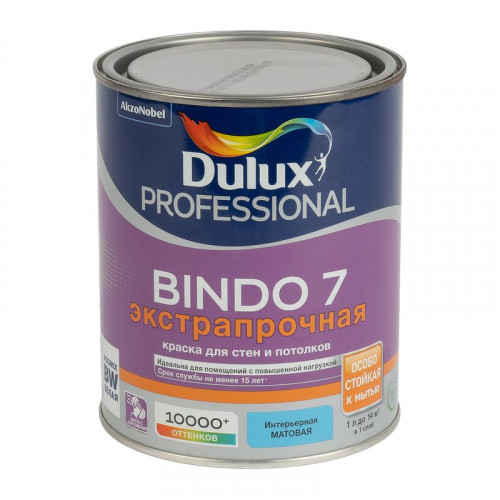 Краска для стен и потолков Dulux Professional Bindo 7 белая база BW 1 л