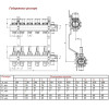 Коллекторная группа Valtec 1" евроконус 3/4" на 7 выходов с расходомерами