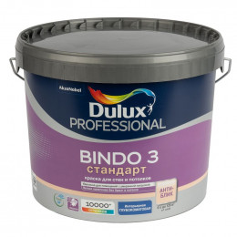 Краска для стен и потолков Dulux Professional Bindo 3 белая база BW 9 л