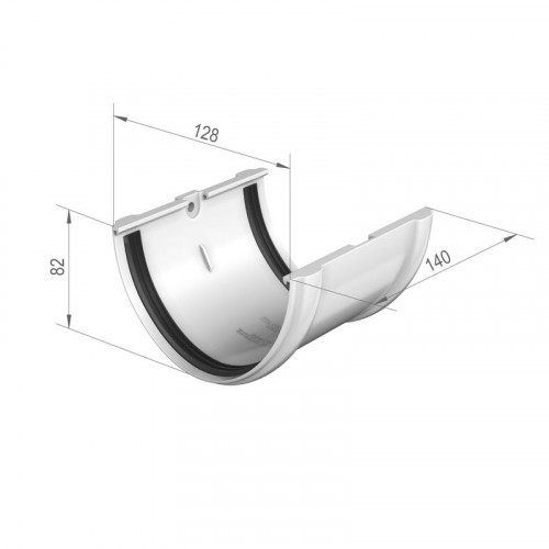 Соединитель желоба ТЕХНОНИКОЛЬ белый