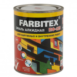 Эмаль ПФ-115 FARBITEX красный 0,8 кг