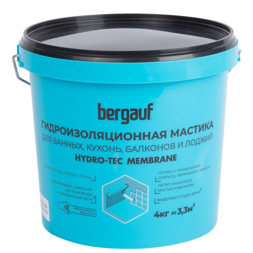 Гидроизоляция эластичная полимерная Bergauf Hydro-Tec Membrane 4 кг