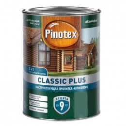 Декоративно-защитное средство для дерева Pinotex Classic Plus 3в1 красное дерево 0,9 л