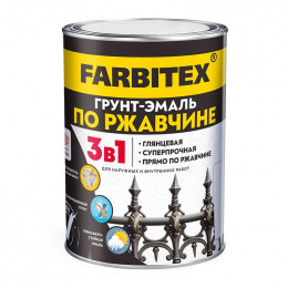 Грунт-эмаль по ржавчине 3 в 1 Farbitex белая 1,8 кг