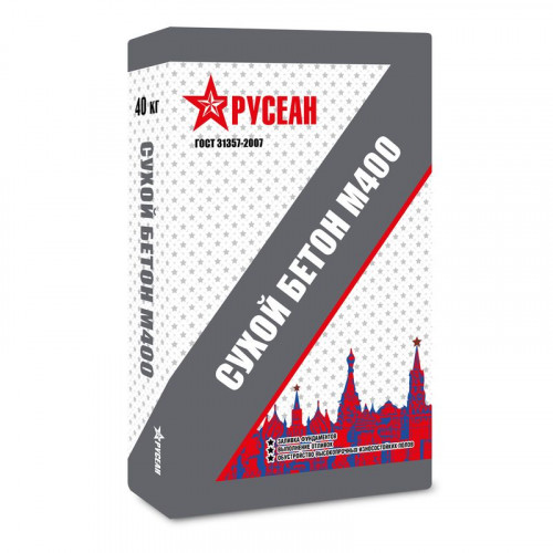 Сухой бетон Русеан М-400, 40 кг