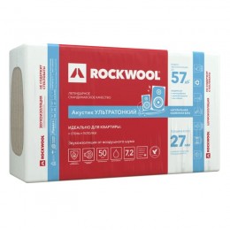 Утеплитель Rockwool Акустик Ультратонкий 1000х600х27 мм, 12 шт/уп