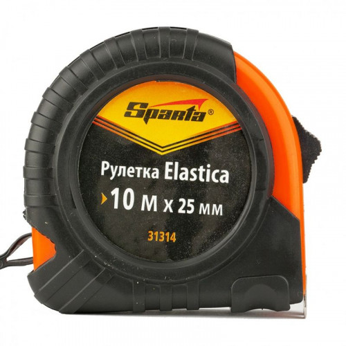 Рулетка Elastica 10 м х 25 мм обрезиненный корпус Sparta