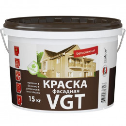 Краска фасадная VGT ВДАК 1180 белая база А 15 кг