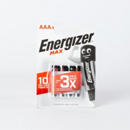 Батарейка алкалиновая Energizer Мах AAA - 4 шт на блистере