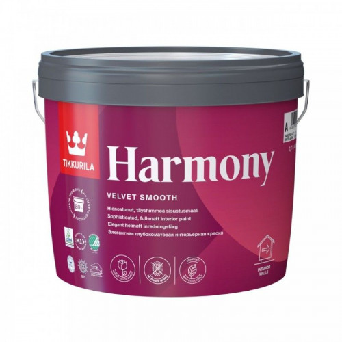 Краска интерьерная Tikkurila Harmony белая база А 2,7 л