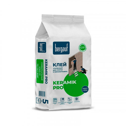 Клей для плитки Bergauf Keramik Pro С1Т, 5 кг