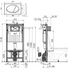 Инсталляция AlcaPlast AM101/1120 с белой кнопкой M70-001