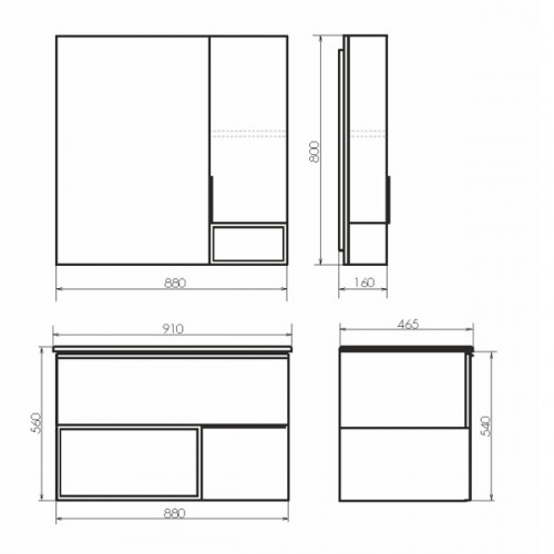 Comforty. Зеркало-шкаф "Франкфурт-90" дуб шоколадно-коричневый