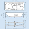 Прямоугольная акриловая ванна Тритон Персей 190х90