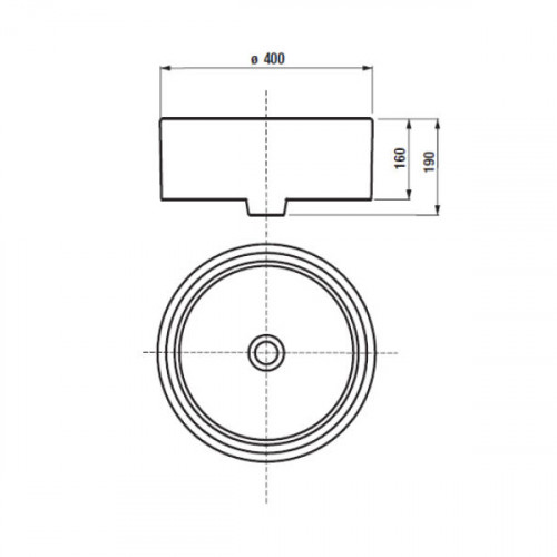 Раковина Roca Mila 32700C000 накладная круглая 400