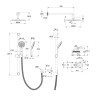 Душевая система Cersanit Moduo 64087 встраиваемая, лейка 5 режимов, шланг 150 мм