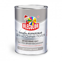 Эмаль акриловая для бетонных полов Olecolor серый 3,5 кг