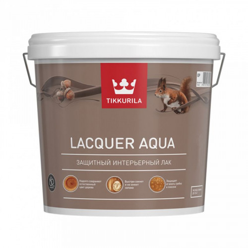 Лак интерьерный Tikkurila Lacquer Aqua полуглянцевый база С 2,7 л