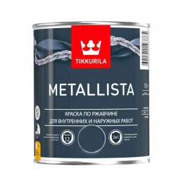 Краска по ржавчине 3 в 1 Tikkurila Metallista база А глянцевая 0,9 л