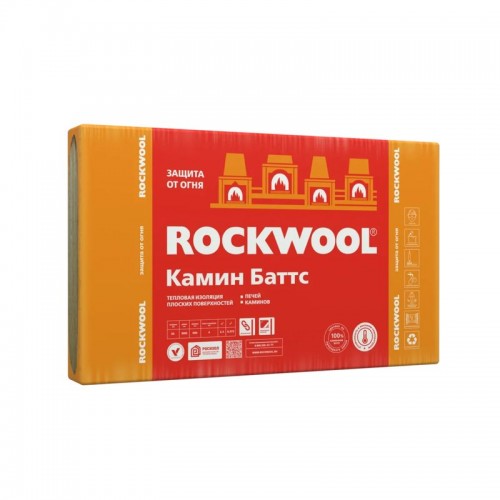 Утеплитель Rockwool Камин Баттс 1000x600x30 мм, 4 шт/уп