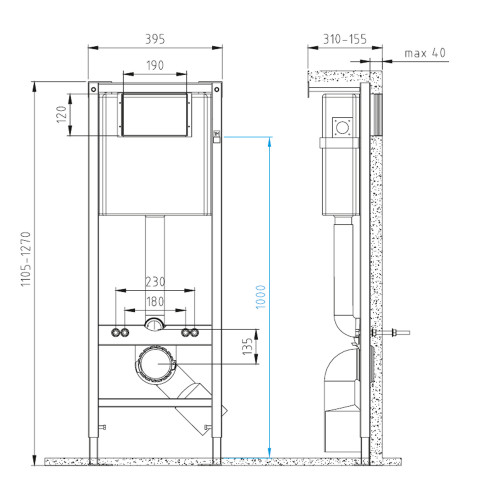 Готовый комплект Cersanit: подвесной унитаз Street Fusion Vortex DPL EO slim, инсталляция Vector, кнопка Twins пластик хром глянец