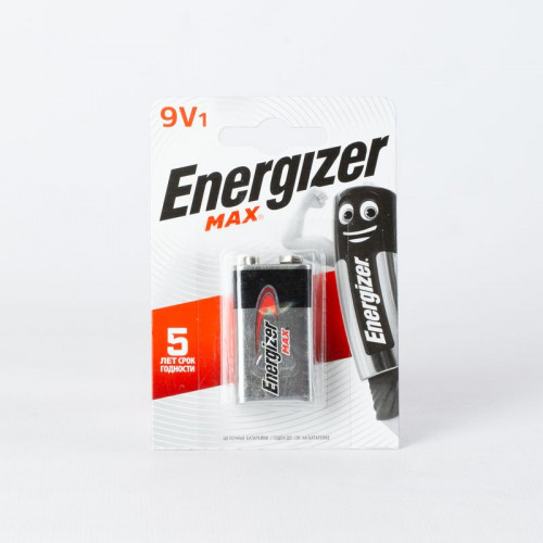 Батарейка алкалиновая Energizer Мах 9V Крона - 1 шт на блистере