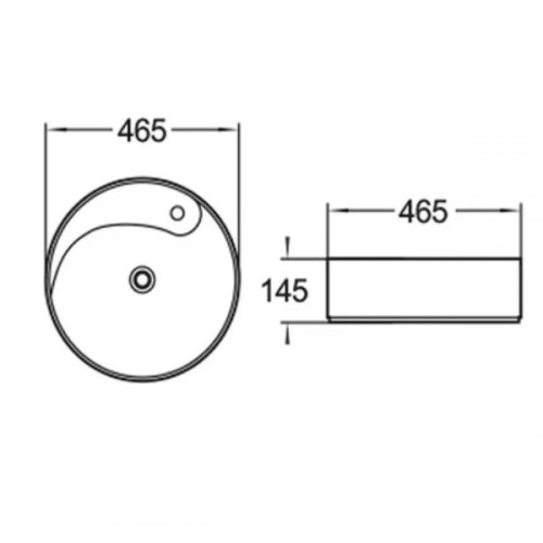 Круглая накладная раковина Comforty 78198