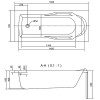 Cersanit. Ванна прямоугольная SANTANA 160x70, ультра белый, WP-SANTANA*160-W