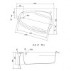 Cersanit. Ванна асимметричная JOANNA 140x90, правая, ультра белый, WA-JOANNA*140-R-W