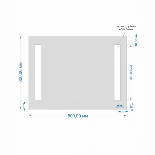 Зеркало Cersanit LED 020 base 80*60, с подсветкой KN-LU-LED020*80-b-Os