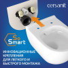 Готовый комплект Cersanit 68306: подвесной унитаз CITY SMART CO DPL EO slim, инсталляция LINK PRO, с кнопкой TWINS пластик хром глянцевый