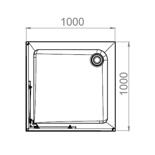 Поддон низкий акриловый Domani-Spa Cube 110 c рамой, экраном 1000*1000