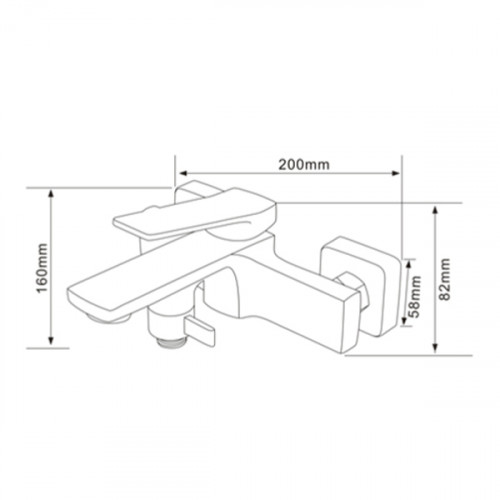 Смеситель для ванны Comforty FE071E-CMT черный матовый