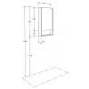 Акватон. Зеркало-шкаф Сканди 45 Белый/Дуб Верона 1A252002SDB20
