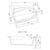 Cersanit. Ванна асимметричная JOANNA 140x90, левая, ультра белый, WA-JOANNA*140-L-W