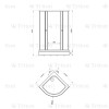 Душевое ограждение Тритон Стандарт 100*100 А1 стекло с рисунком Аква-Узоры, полукруглый низкий поддон, сифон D90 мм Щ0000025928
