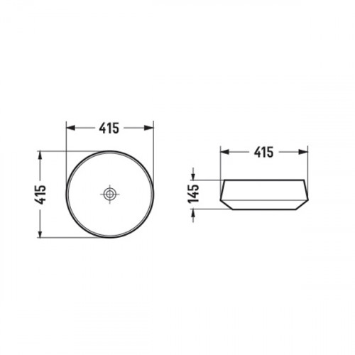 Накладная круглая раковина чаша 41.5 см Comforty J2110