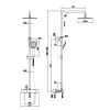 Душевая система с термостатом Cersanit Brasko 63066, душ 3 режима, шланг 1500 мм