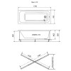 Прямоугольная акриловая ванна Тритон Прага 170*70